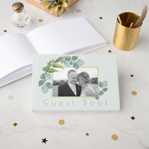 Eucalyptus Leaves Wedding Photo Guest Book