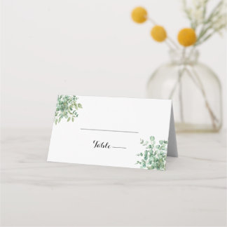 Eucalyptus Leaves Wedding Place Card