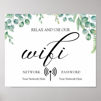 Eucalyptus Leaves Wedding Poster