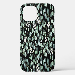 Eucalyptus Leaves: White Flowers Pattern iPhone 12 Case