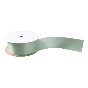 Eucalyptus Light Green Solid Color  Satin Ribbon