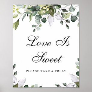 Eucalyptus Love Is Sweet Favor Poster Sign