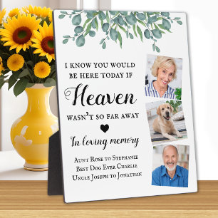 Eucalyptus Loving Memory 3 Photo Memorial Wedding Plaque