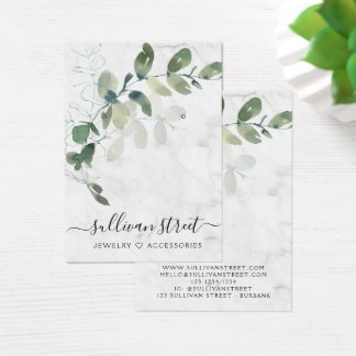 Eucalyptus Marble Earrings Jewellery Display Card