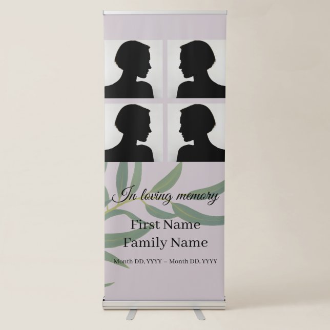 Eucalyptus memorial collage  retractable banner (Front)