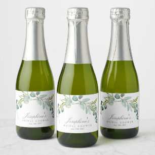 Eucalyptus Mini Sparkling Wine Bottle Labels