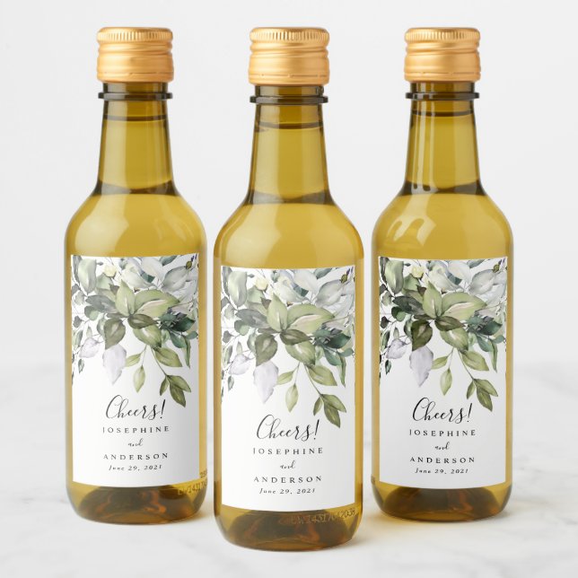 Eucalyptus Mini Wine Bottle Labels (Bottles)