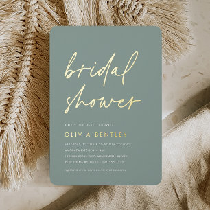 Eucalyptus   Minimalist Script Bridal Shower
