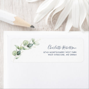 Eucalyptus Minimalist Script Return Address
