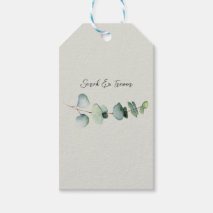Eucalyptus Minimalist Watercolor Wedding  Gift Tags