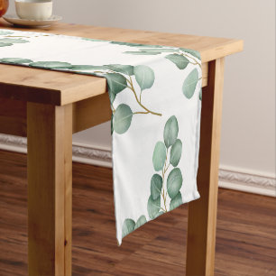 Eucalyptus Minimalist Wedding Short Table Runner