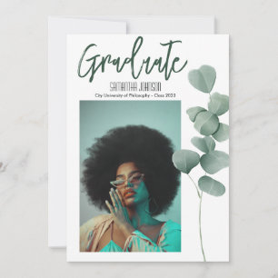 Eucalyptus Modern Graduation Photo Announcement