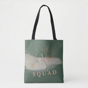 Eucalyptus Modern Greenery Abstract Bridal Shower Tote Bag