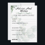 Eucalyptus Modern  Wedding Advice and Wishes Card<br><div class="desc">Watercolor Eucalyptus Wishes & Advice Card. Personalise with the bride-to-be's name and the date of the shower. For further customisation,  consider an elegant wildflower and minimal greenery advice and wishes card wedding design idea</div>