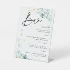 Eucalyptus Modern Wedding Cocktail Bar Sign