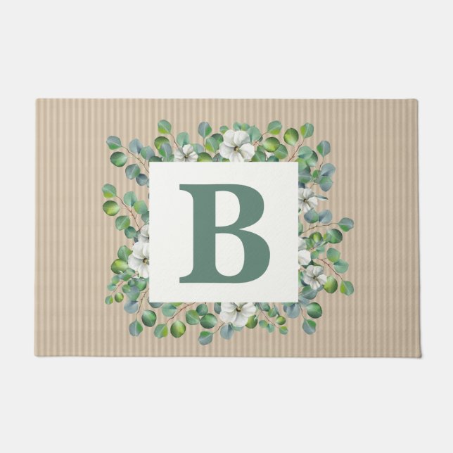 Eucalyptus Monogram Doormat (Front)
