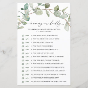 Eucalyptus Mummy or Daddy Game