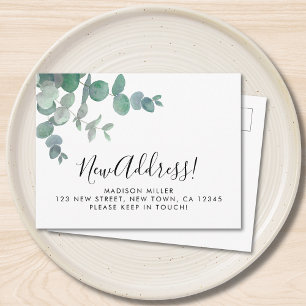 Eucalyptus New Address Moving Announcement Postcard