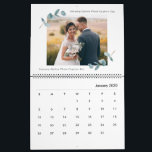 Eucalyptus Newlywed Wedding Photography Collage Calendar<br><div class="desc">Simple Minimalist Eucalyptus Frame Wedding Monogrammed Calendar with photo collage. Perfect for your spring or summer garden or outdoor themed wedding theme. In a soft subtle muted colour palette of teal aqua greens, pastel mint, dusty blue greys, and simple classic white. The elegant fonts can be changed by customising further....</div>