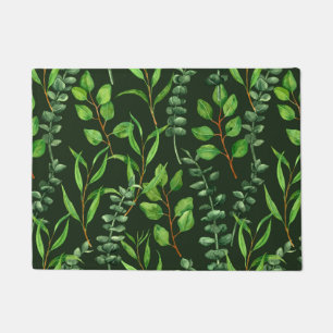 Eucalyptus on dark green doormat
