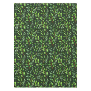 Eucalyptus  on dark green tablecloth