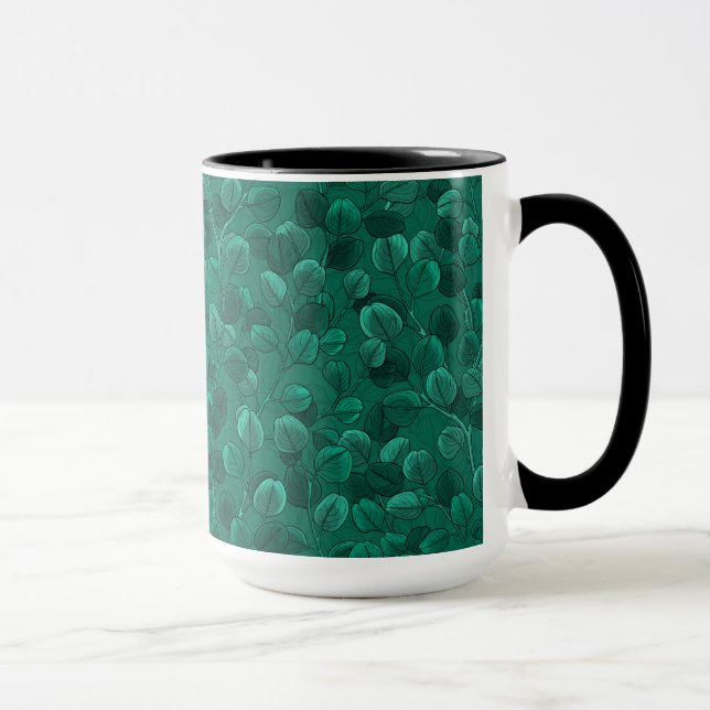 Eucalyptus on green mug (Right)