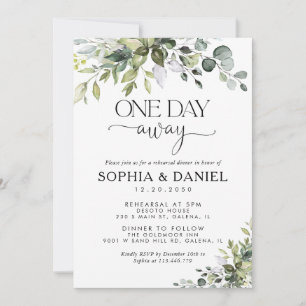 Eucalyptus One Day Away Invitation