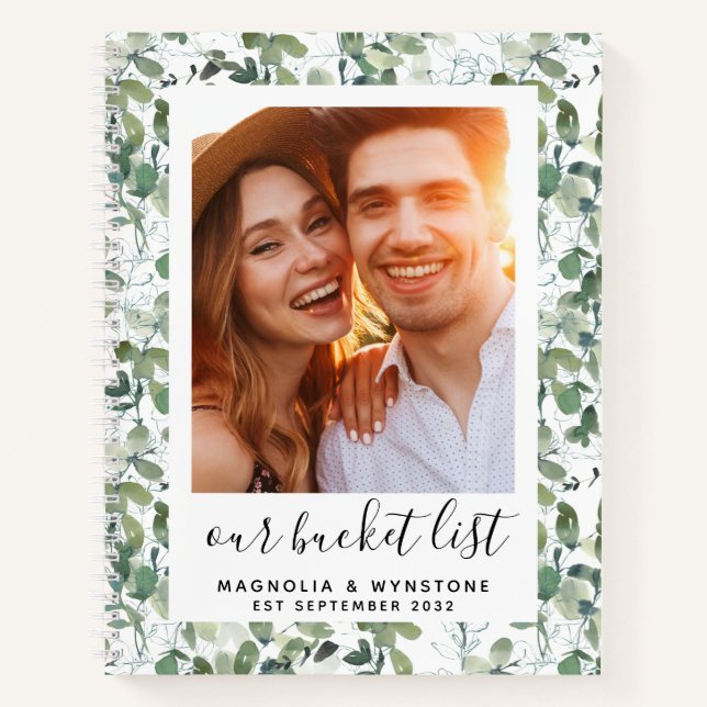 Eucalyptus Our Bucket List Couple's Notebook (Front)
