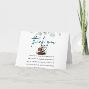 eucalyptus personalize  thank you card