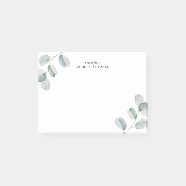 Eucalyptus Personalized Post-it Notes (Front)