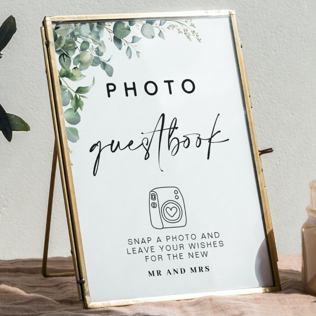 Eucalyptus Photo Guestbook | Modern Wedding Sign (Creator Uploaded)