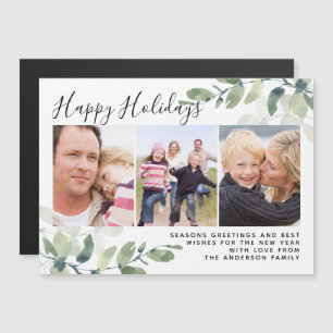 Eucalyptus Photo Happy Holidays Card