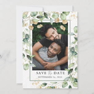 Eucalyptus Photo LGBTQ Save The Date