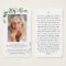 Eucalyptus Photo Memorial Prayer Card