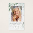 Eucalyptus Photo Memorial Prayer Card