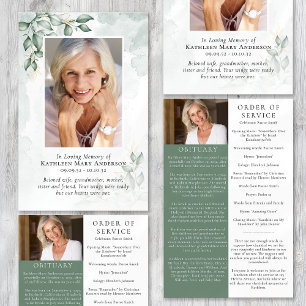 Eucalyptus Photo Memorial Service Program