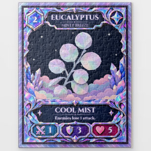 Eucalyptus Plant, Rainbow Foil Art Jigsaw Puzzle