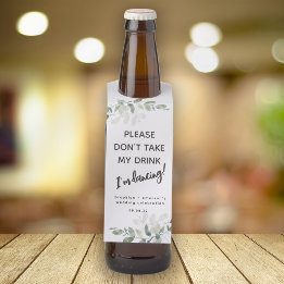 Eucalyptus Please Don't Take My Drink Bottle Tag