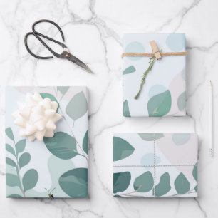 Eucalyptus Praying Mantis Australian Botanical Art Wrapping Paper Sheet