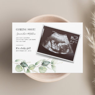 Eucalyptus Pregnancy Baby Reveal Sonogram Announcement