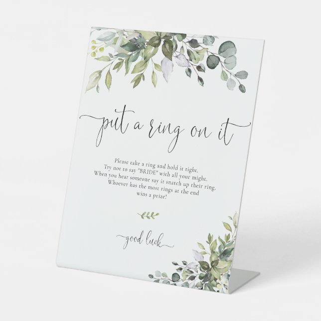 Eucalyptus Put A Ring On It Sign (Front)