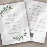 Eucalyptus QR Code All in One Wedding Invitation<br><div class="desc">Bring a touch of nature to your special day with our beautiful watercolor Eucalyptus Greenery Wedding Invitation.</div>