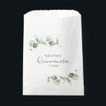 Eucalyptus Quinceanera 15th Birthday Party Favour Bags<br><div class="desc">TIP: Matching items available in this collection. Our botanical eucalyptus birthday collection features watercolor foliage and modern typography in dark grey text. Use the "Customise it" button to further re-arrange and format the style and placement of text. Could easily be repurpose for other special events like anniversaries, baby shower, birthday...</div>