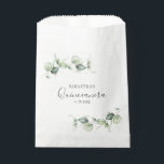 Eucalyptus Quinceanera 15th Birthday Party Favour Bags<br><div class="desc">TIP: Matching items available in this collection. Our botanical eucalyptus birthday collection features watercolor foliage and modern typography in dark grey text. Use the "Customise it" button to further re-arrange and format the style and placement of text. Could easily be repurpose for other special events like anniversaries, baby shower, birthday...</div>