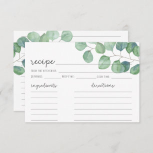 Eucalyptus - Recipe card