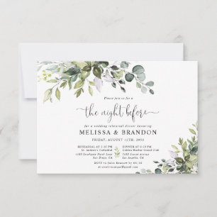 Eucalyptus Rehearsal Dinner Invitation