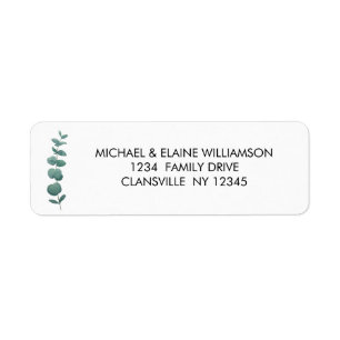 Eucalyptus Return Address Label