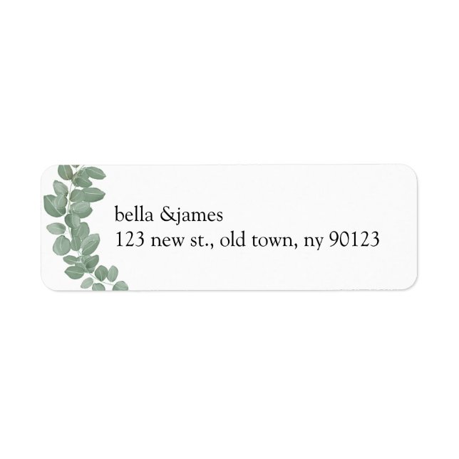 Eucalyptus Return Address Labels (Front)