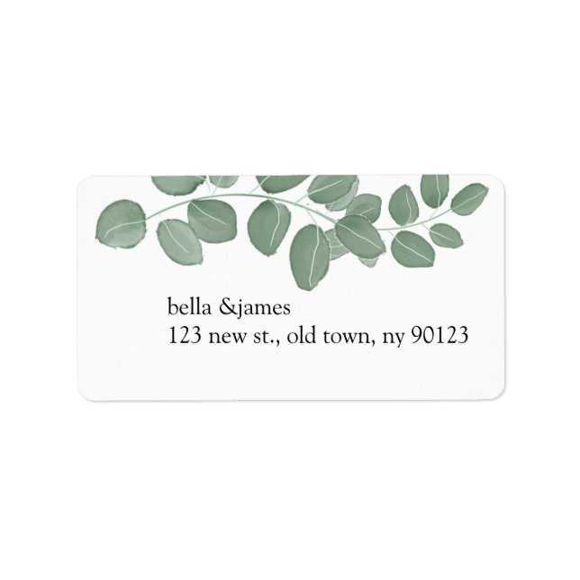 Eucalyptus Return Address Labels (Front)