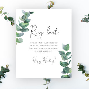 Eucalyptus - Ring hunt bridal shower game Poster